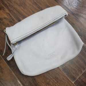 Margot LightBlue Leather Clutch Bag